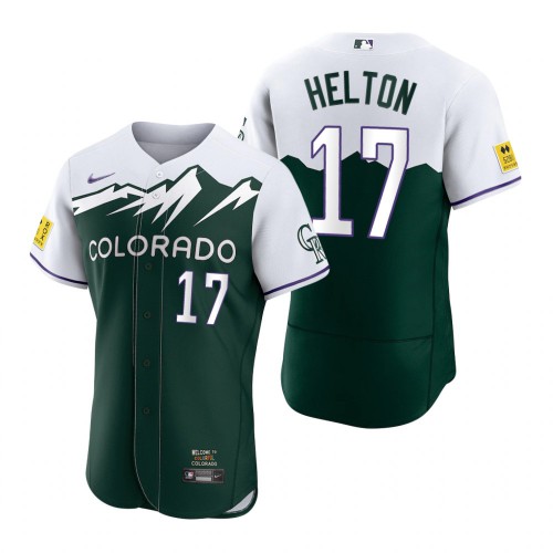 Colorado Colorado Rockies #17 Todd Helton Green Men's Authentic 2022 City Connect Jersey Men's
