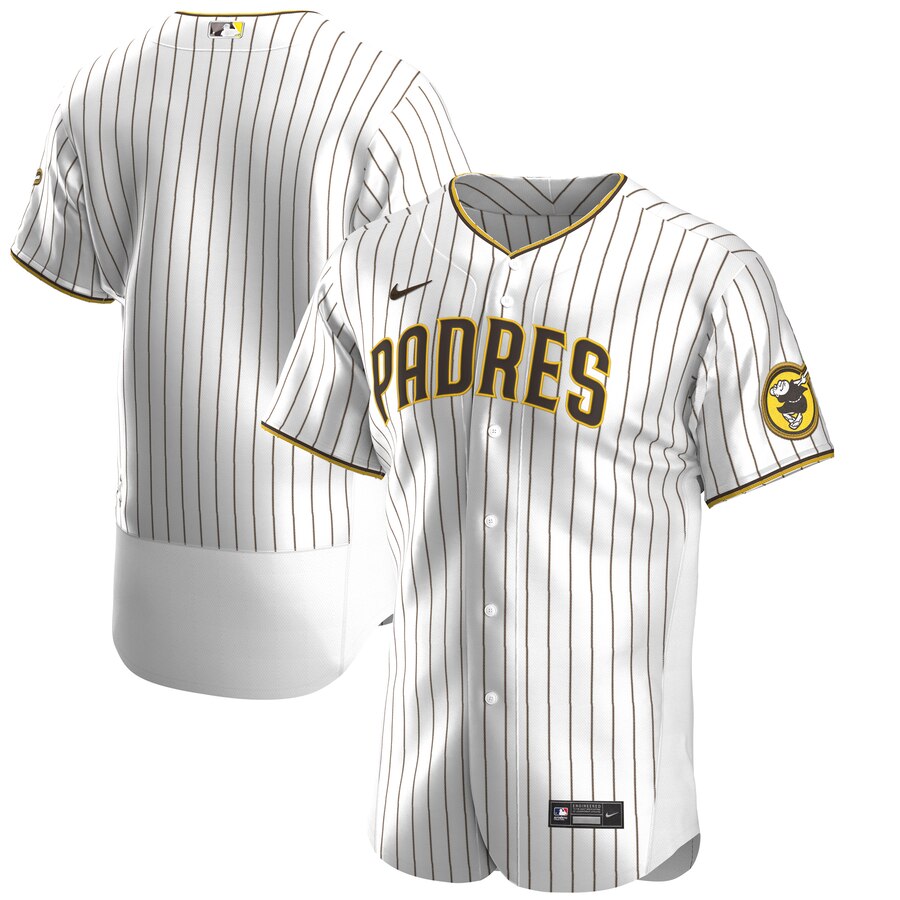 San Diego Padres Men's White Brown Authentic Alternate Team Jersey
