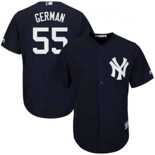 New York Yankees #55 Domingo German Navy Blue New Cool Base Stitched Jersey Men's