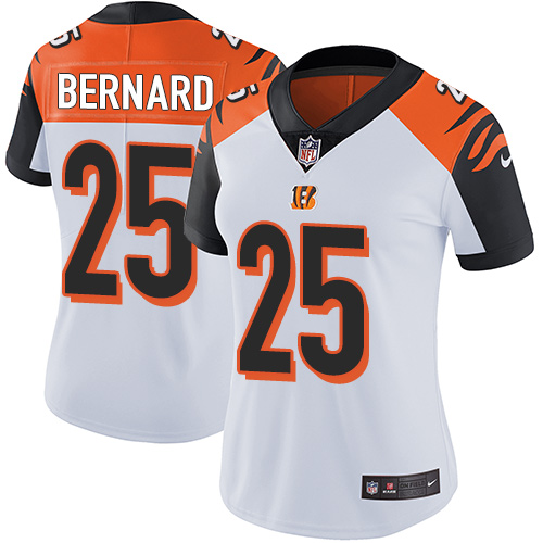Cincinnati Bengals #25 Giovani Bernard White Women's Stitched Vapor Untouchable Limited Jersey Womens