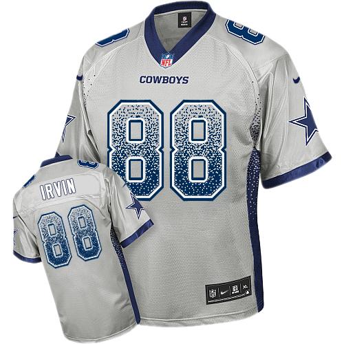 Cowboys #88 Michael Irvin Grey Men's Stitched Elite Drift Fashion Jersey