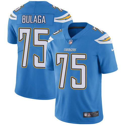 Los Angeles Chargers #75 Bryan Bulaga Electric Blue Alternate Youth Stitched Vapor Untouchable Limited Jersey Youth