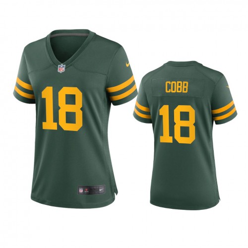 Green Bay Green Bay Packers #18 Randall Cobb Women's Alternate Game Player Jersey - Green Womens