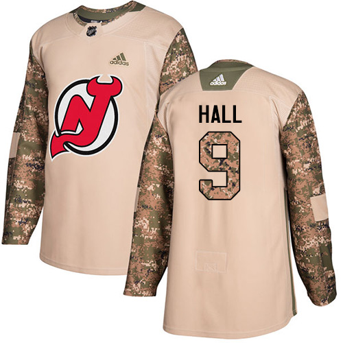 Adidas New Jersey Devils #9 Taylor Hall Camo Authentic 2017 Veterans Day Stitched Jersey Men's