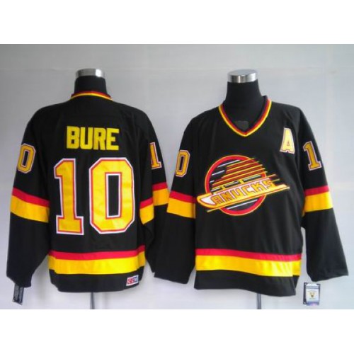 Vancouver Canucks #10 Pavel Bure Stitched Black Mitchell&Ness Jersey Men's