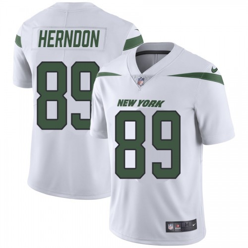 New York Jets #89 Chris Herndon White Youth Stitched Vapor Untouchable Limited Jersey Youth