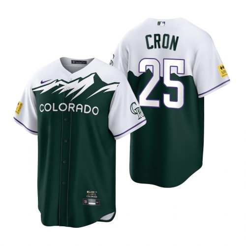 Colorado Colorado Rockies #25 C.J. Cron Green Men's 2022 City Connect Game Jersey Men's