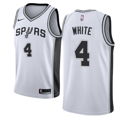 San Antonio Spurs #4 Derrick White White Youth Swingman Association Edition Jersey Youth