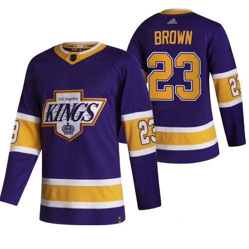 Los Angeles Los Angeles Kings #23 Dustin Brown Black Men's Adidas 2020-21 Reverse Retro Alternate Jersey Men's