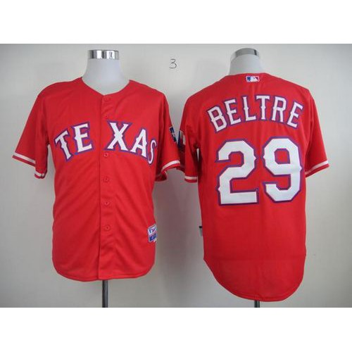 Texas Rangers #29 Adrian Beltre Red Cool Base Stitched Jersey Men's