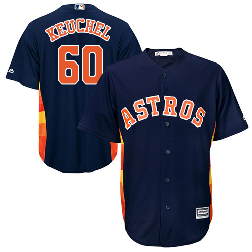 Houston Astros #60 Dallas Keuchel Navy Blue Cool Base Stitched Youth Jersey Youth