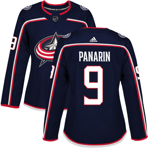 Adidas Columbus Blue Jackets #9 Artemi Panarin Navy Blue Home Authentic Women's Stitched Jersey Womens