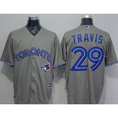 Toronto Blue Jays #29 Devon Travis Grey New Cool Base Stitched Jersey Men's