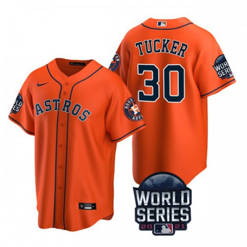 Houston Houston Astros #30 Kyle Tucker Youth 150th Anniversary 2021 World Series Authentic Jersey - Orange Youth
