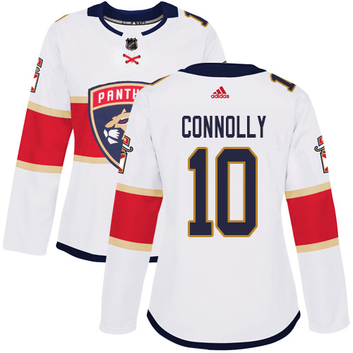 Adidas Florida Panthers #10 Brett Connolly White Road Authentic Women's Stitched Jersey Womens