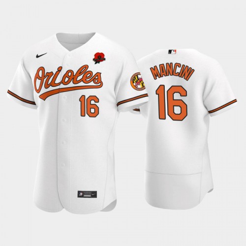 Baltimore Baltimore Orioles #16 Trey Mancini Men's Authentic 2021 Memorial Day Jersey - White Men's