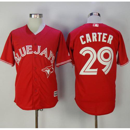 Toronto Blue Jays #29 Joe Carter Red New Cool Base Canada Day Stitched Jersey Men's