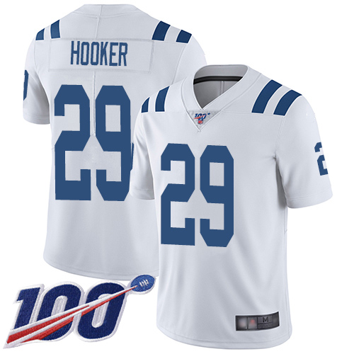 Indianapolis Colts #29 Malik Hooker White Men's Stitched 100th Season Vapor Limited Jersey Men's