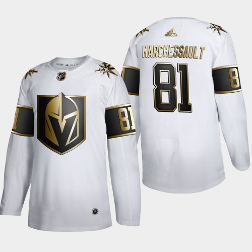 Vegas Golden Vegas Golden Knights #81 Jonathan Marchessault Men's Adidas White Golden Edition Limited Stitched Jersey Men's
