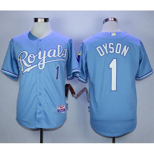 Kansas City Royals #1 Jarrod Dyson Light Blue Alternate 1 Cool Base Stitched Jersey Men's
