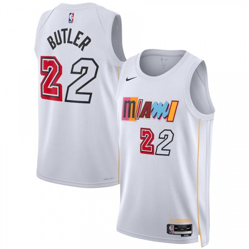 Miami Miami Heat #22 Jimmy Butler Unisex White 2022-23 Swingman Jersey - City Edition Mens