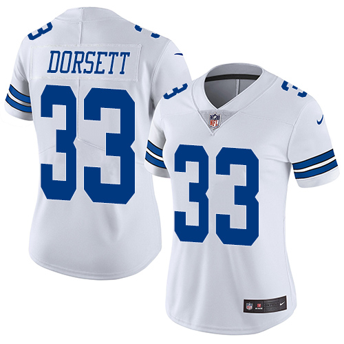 Cowboys #33 Tony Dorsett White Women's Stitched Vapor Untouchable Limited Jersey