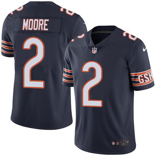 Bears #2 D.J. Moore Navy Blue Team Color Men's Stitched Vapor Untouchable Limited Jersey