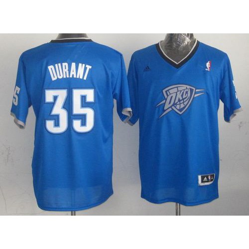 Oklahoma City Thunder #35 Kevin Durant Blue 2013 Christmas Day Swingman Stitched Jersey Mens
