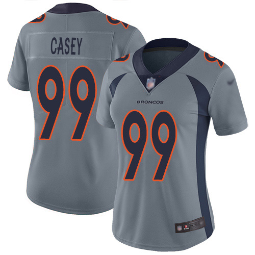 Denver Broncos #99 Jurrell Casey Gray Women's Stitched Limited Inverted Legend Jersey Womens