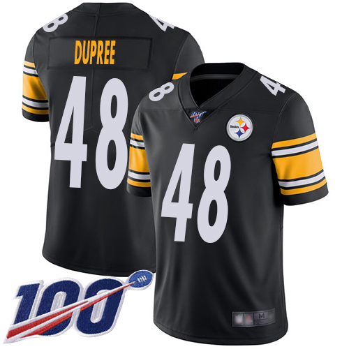 Pittsburgh Steelers #48 Bud Dupree Black Team Color Men's Stitched 100th Season Vapor Limited Jersey Men's