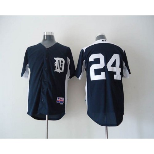 Detroit Tigers #24 Miguel Cabrera Navy Blue 2011 Home Cool Base BP Stitched Jersey Men's