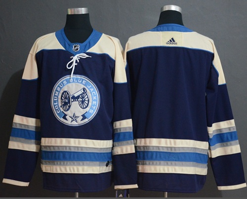 Adidas Blue Jackets Blank Navy Alternate Authentic Stitched Jersey
