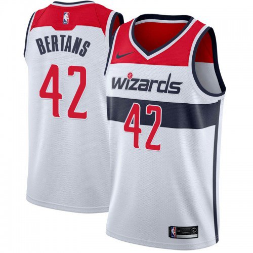 Washington Wizards #42 Davis Bertans White Association Edition Youth Swingman Jersey Youth