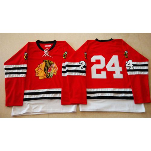 Mitchell And Ness 1960-61 Chicago Blackhawks #24 Martin Havlat Red Stitched Jersey Men's