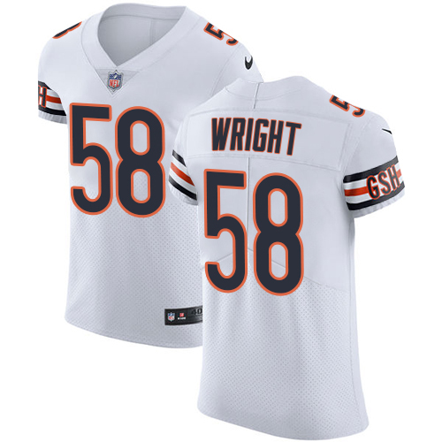 Bears #58 Darnell Wright White Men's Stitched Vapor Untouchable Elite Jersey