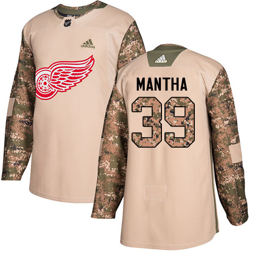 Adidas Detroit Red Wings #39 Anthony Mantha Camo Authentic 2017 Veterans Day Stitched Youth Jersey Youth