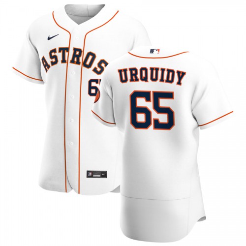 Houston Houston Astros #65 Jose Urquidy Men's White Home 2020 Authentic Player Jersey Men's