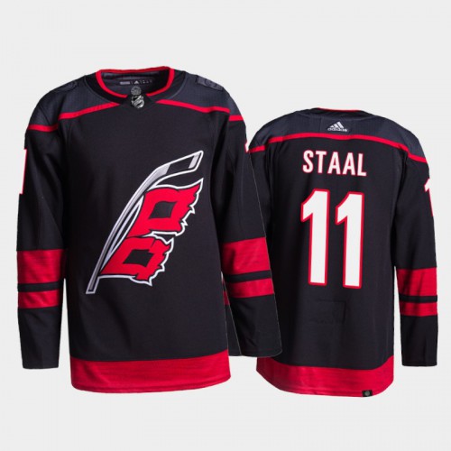 Adidas Carolina Hurricanes #11 Jordan Staal Men's 2021-22 Alternate Authentic Jersey - Black Men's