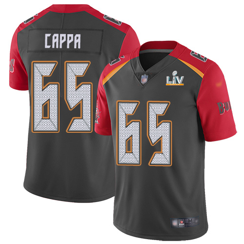 Tampa Bay Buccaneers #65 Alex Cappa Gray Men's Super Bowl LV Bound Stitched Limited Inverted Legend Jersey Men's