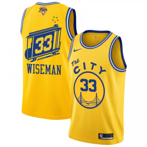 Golden State Warriors #33 James Wiseman Gold Womens 2022 Finals Swingman Hardwood The City Classic Edition Jersey Womens