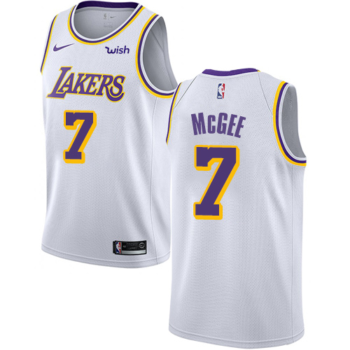 Los Angeles Lakers #7 JaVale McGee White Swingman Association Edition Jersey Mens