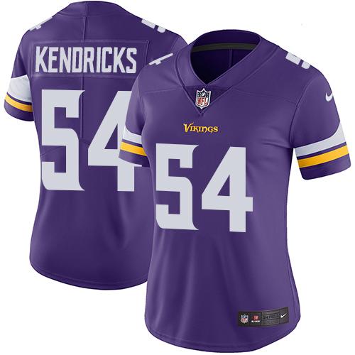 Minnesota Vikings #54 Eric Kendricks Purple Team Color Women's Stitched Vapor Untouchable Limited Jersey Womens
