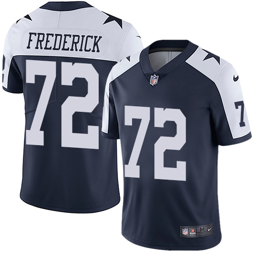 Dallas Cowboys #72 Travis Frederick Navy Blue Thanksgiving Youth Stitched Vapor Untouchable Limited Throwback Jersey Youth