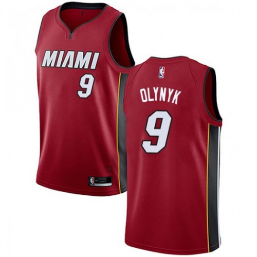 Miami Heat #9 Kelly Olynyk Red Youth Swingman Statement Edition Jersey Youth