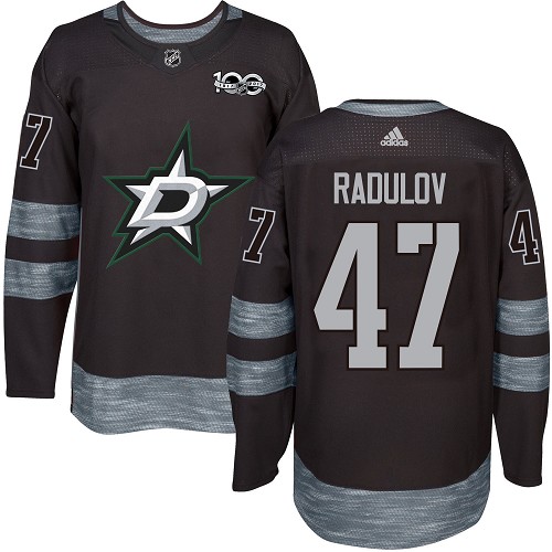 Adidas Dallas Stars #47 Alexander Radulov Black 1917-2017 100th Anniversary Stitched Jersey Men's