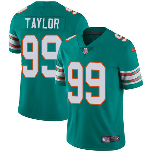 Miami Dolphins #99 Jason Taylor Aqua Green Alternate Men's Stitched Vapor Untouchable Limited Jersey Men's