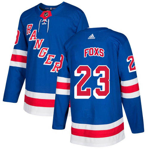 Adidas New York Rangers #23 Adam Foxs Royal Blue Home Authentic Stitched Youth Jersey Youth
