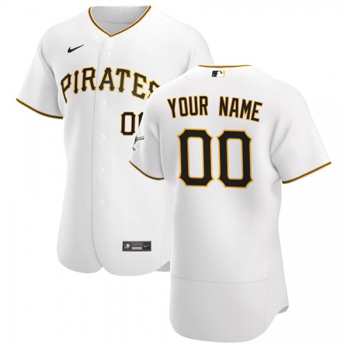 Pittsburgh Pirates Custom Men's White Home 2020 Authentic Player Jersey