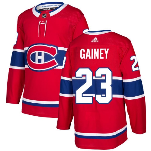 Adidas Montreal Canadiens #23 Bob Gainey Red Home Authentic Stitched Jersey Men's