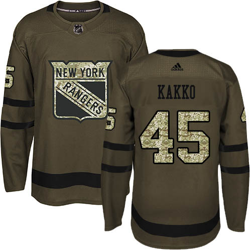 Adidas New York Rangers #45 Kappo Kakko Green Salute to Service Stitched Jersey Men's